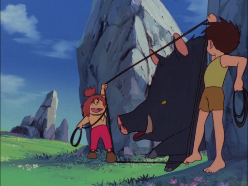 Future Boy Conan 15 boar catching